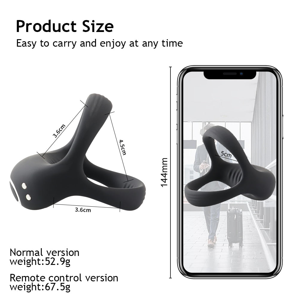 Ultra Soft Wireless Cock Ring with Vibrations