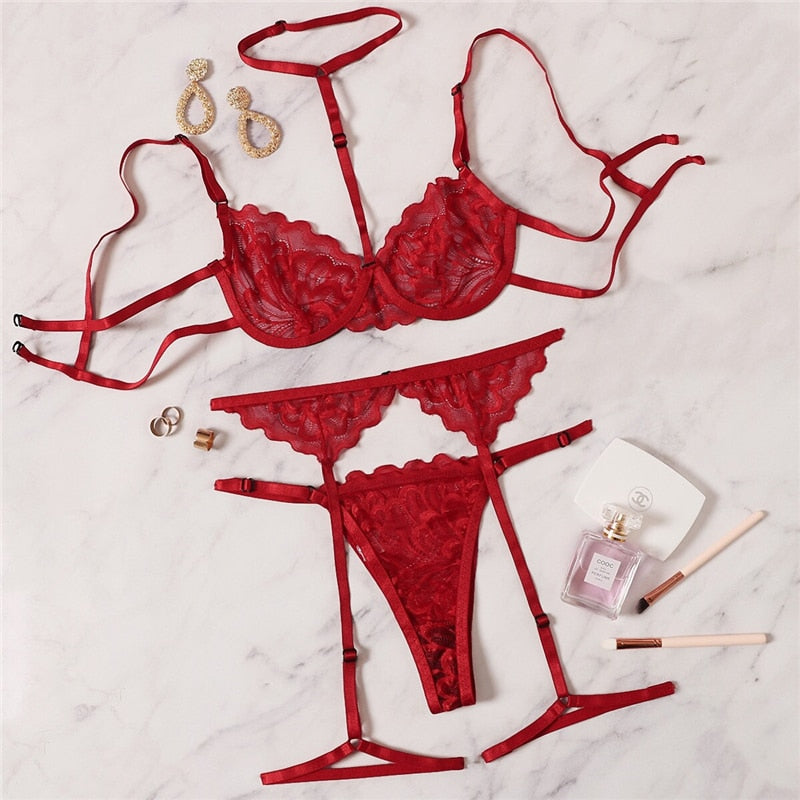 Women's Lingerie Set in Red Color